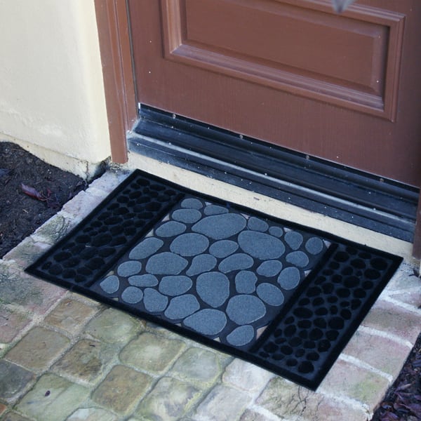 Shop Rubber Cal River Rocks Rubber Doormat 18 X 30