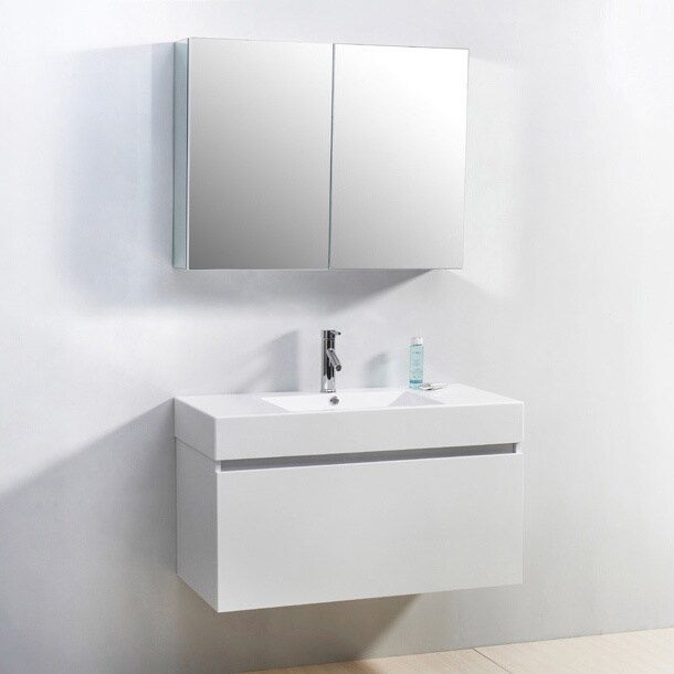 Virtu USA Zuri 39-Inch Single Sink Bathroom Vanity Set - Bed Bath