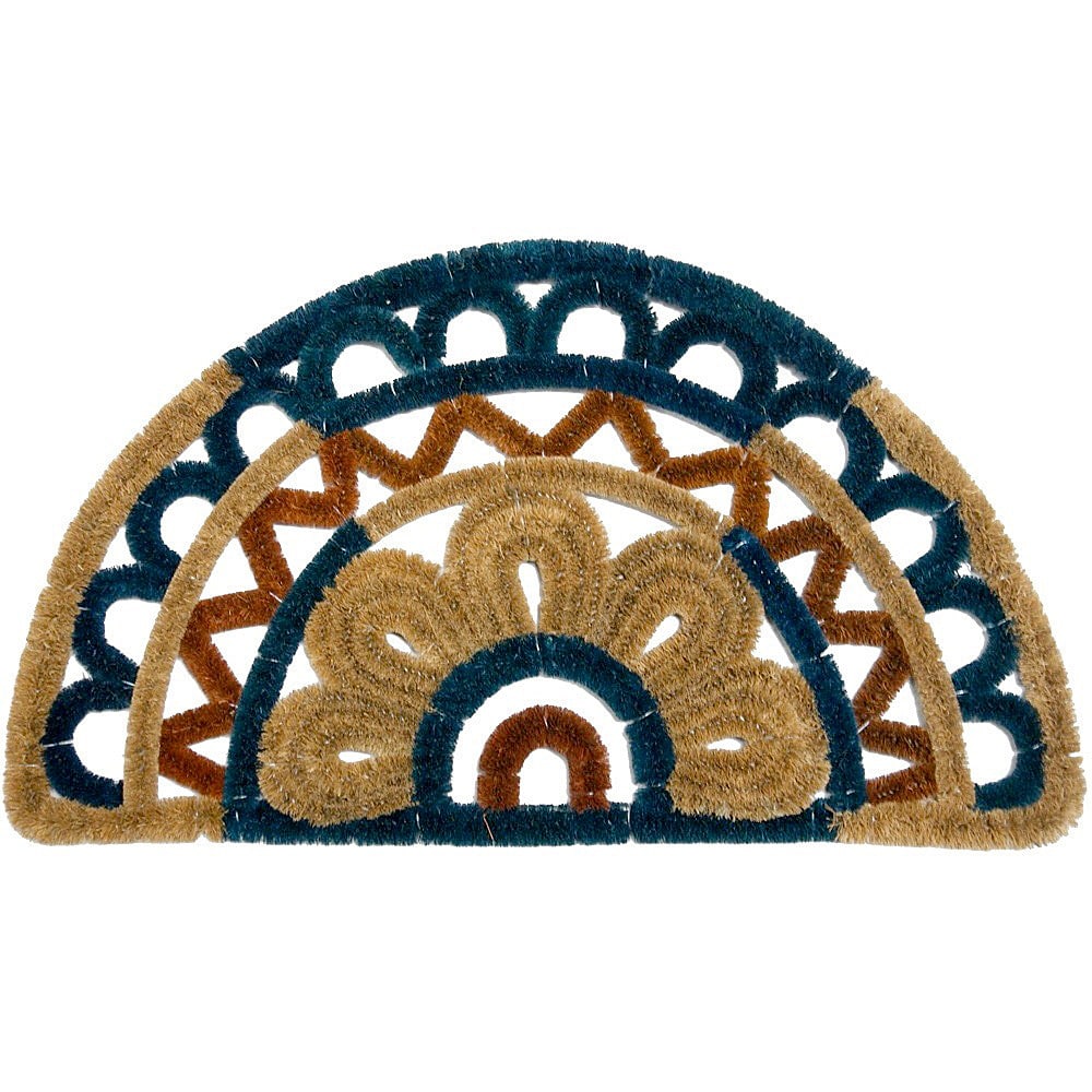 Rubber cal Laguna Half circle Woven Doormat (18 X 30)