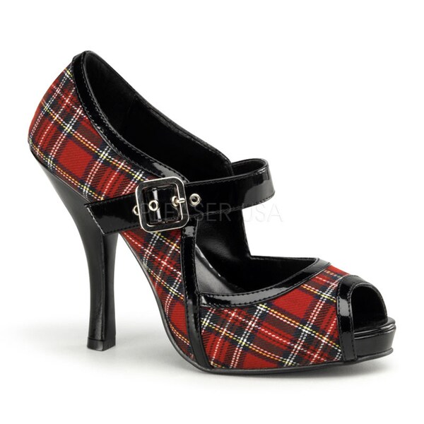 plaid mary janes