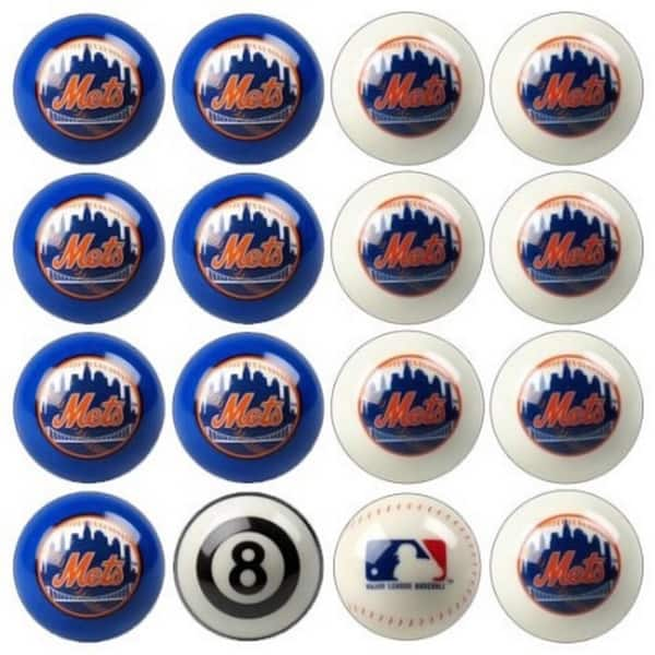 Mlb Major League Baseball New York Mets Billiards Pool Ball Set - Bed 