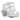 White Melamine 4-piece Square Dinnerware Set