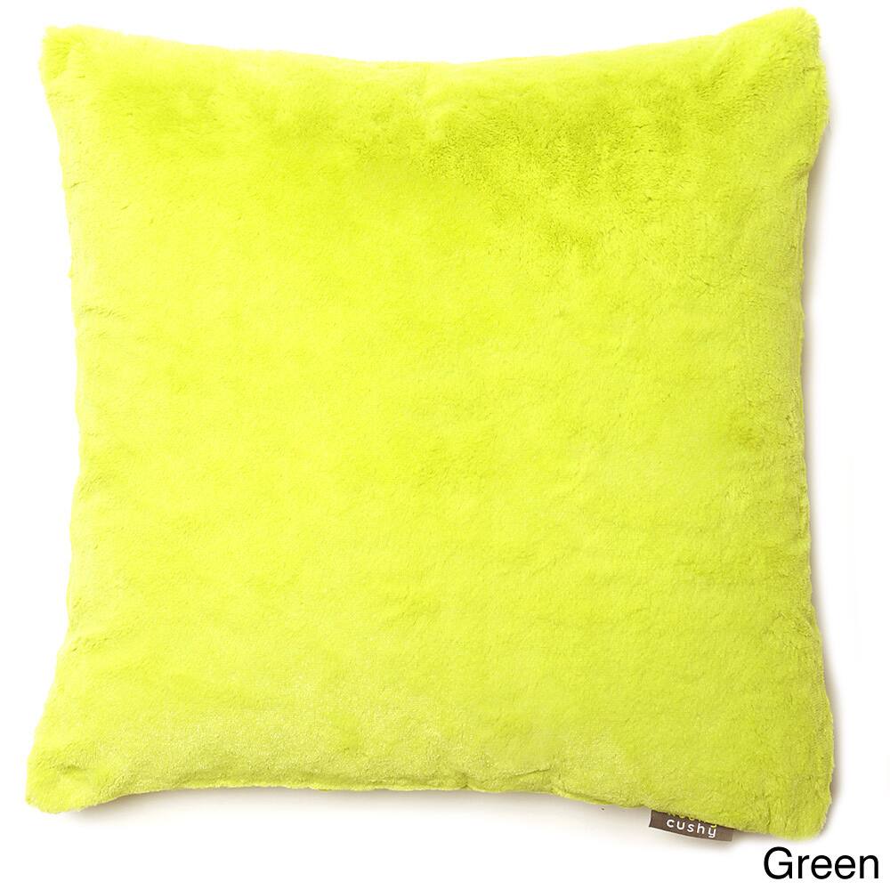 Aurora Home Faux Mink 12x12-inch Decorative Pillows (Set of 2)