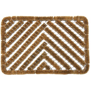 Rubber-Cal ''Herringbone' Coir Doormat (18 x 30)