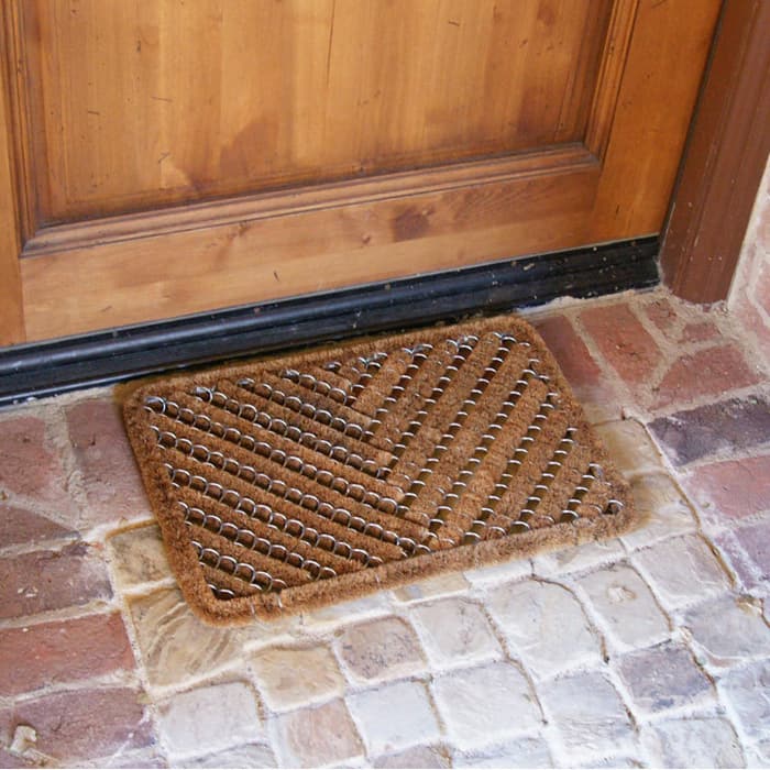 Rubber-Cal "Herringbone" Outdoor Scraper Door Mat, 18 by 30-Inch - 18 x 30