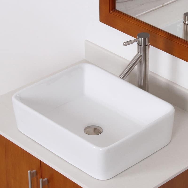 Elite High Temperature Ceramic Bathroom Sink Faucet Set