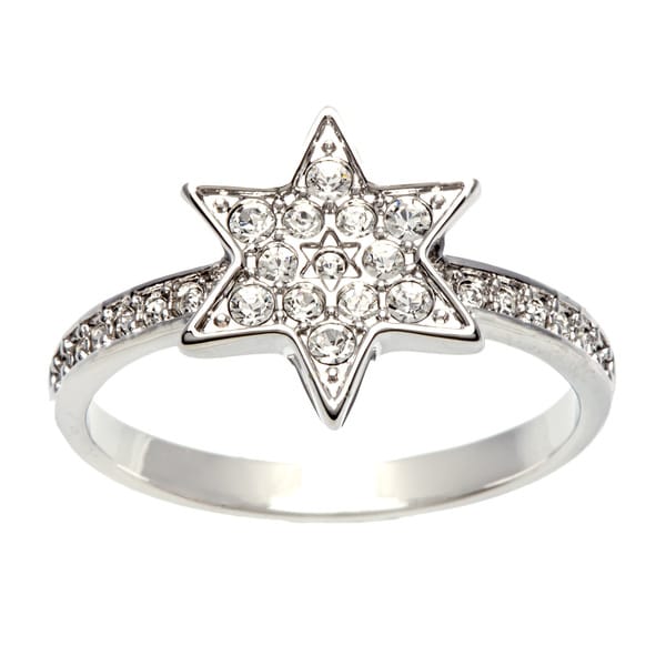 swarovski crystal star ring