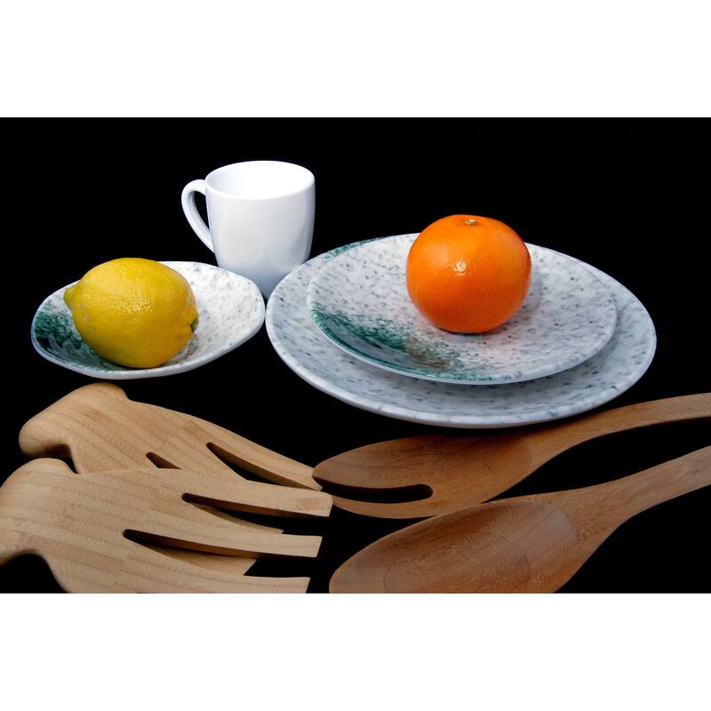 Marble Melamine Single 4-piece Dinner Set