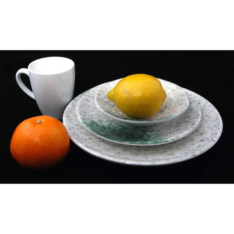 Marble Melamine Single 4-piece Dinner Set