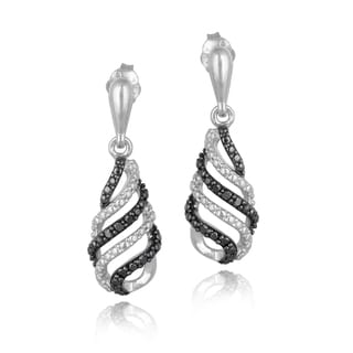 Db Designs Sterling Silver 1 10ct Tdw Black Diamond Swirl Db Designs Sterling Silver 1 10ct Tdw Black Diamond Swirl Dangle Earrings On Free Shipping Orders Over 45 8310518