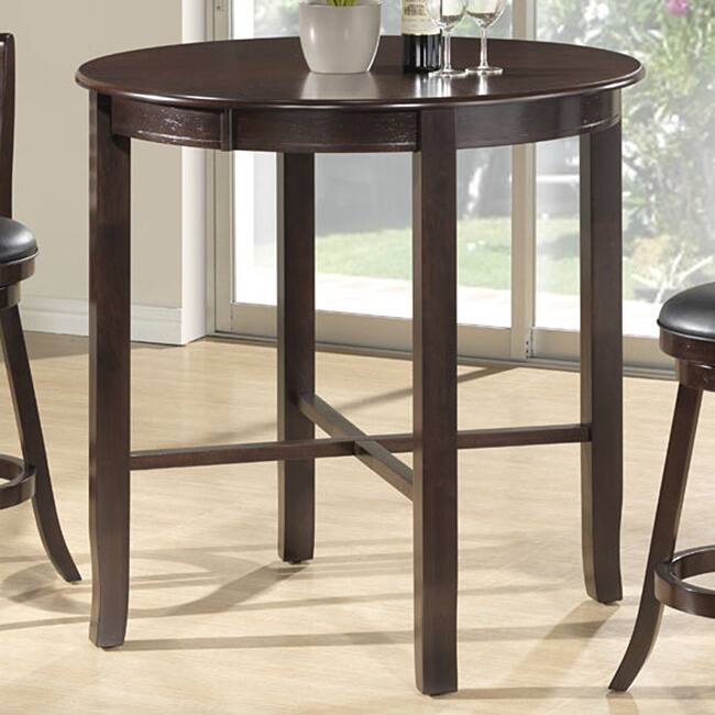 Cappuccino Ash Veneer 42-inch Diameter Bar-height Dining Table