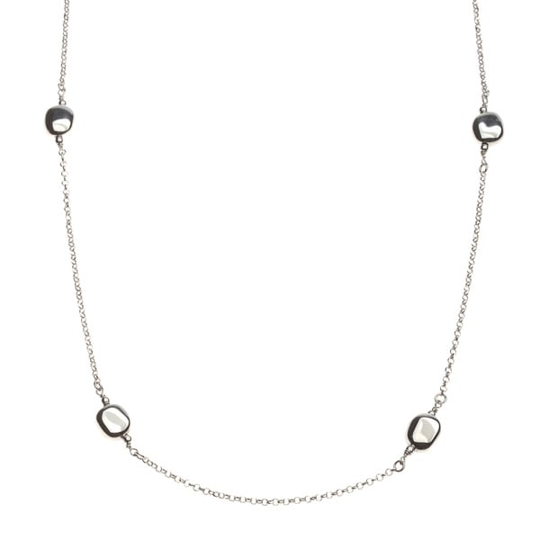 La Preciosa Sterling Silver 24 inch Station Necklace La Preciosa Sterling Silver Necklaces