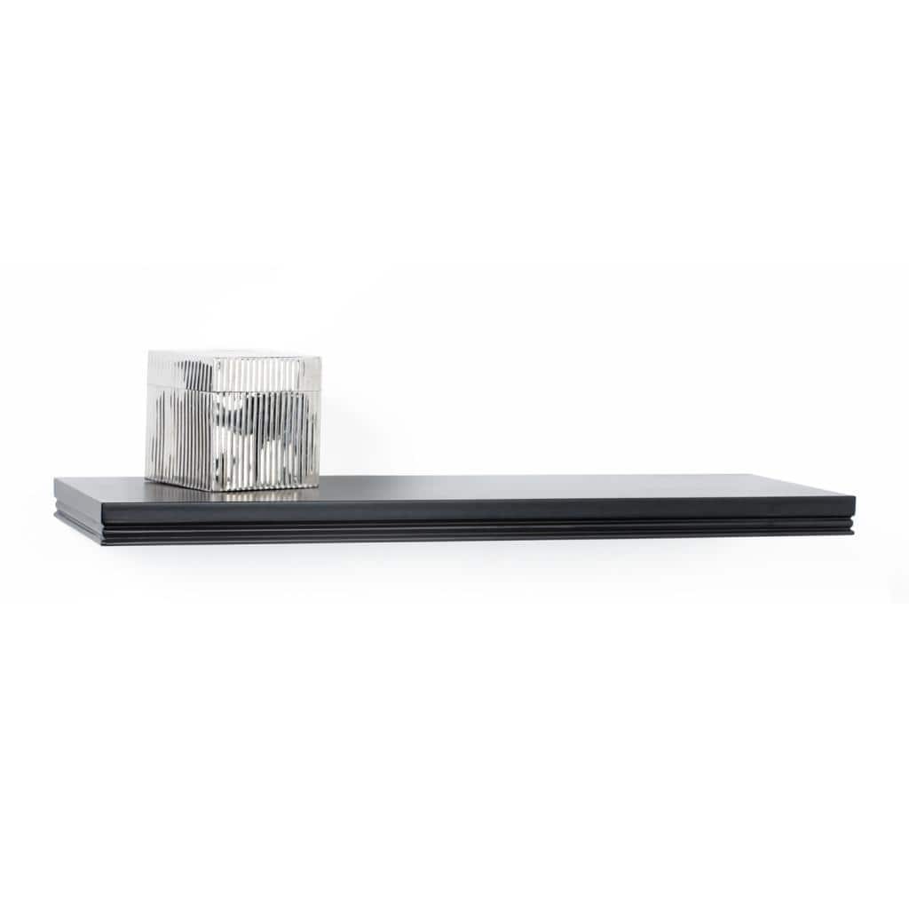 InPlace 24-inch Classic Black Wall Mount Floating Shelf