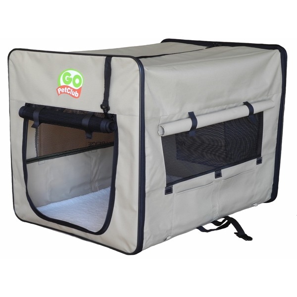 Shop Go Pet Club Beige Soft Dog Crate Free Shipping On Orders Over