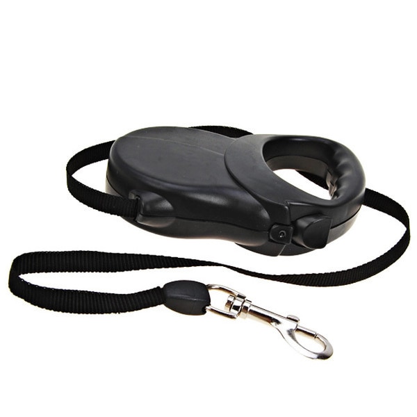 Retractable 10 foot Black Dog Leash Leashes