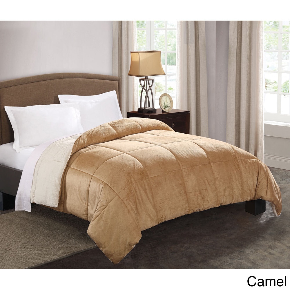 Faux Fur Reversible Down Alternative Comforter