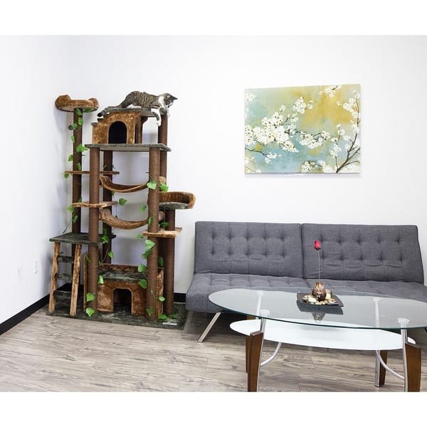 Kitty Mansions Amazon Green Cat Tree Furniture Bed Bath & Beyond