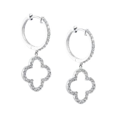 Auriya 14k White Gold 1/2ct TDW Diamond Dangle Earrings (H-I, SI1-SI2)