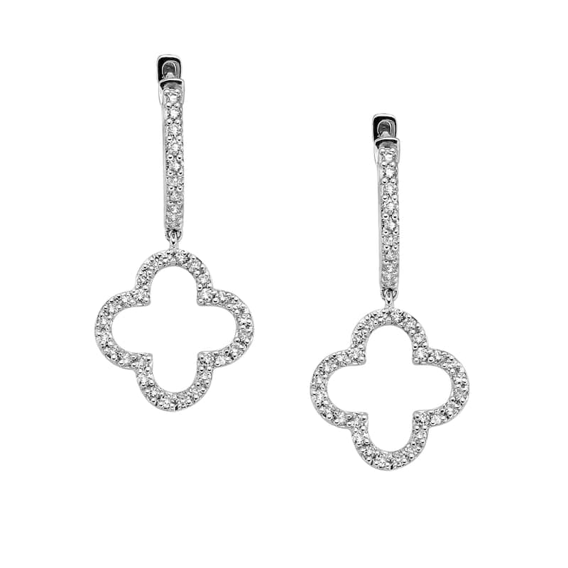 Auriya 14k White Gold 1/2ct TDW Diamond Dangle Earrings (H-I, SI1-SI2)