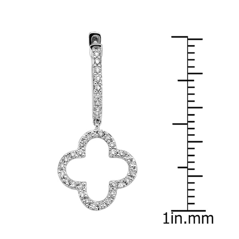 Auriya 14k White Gold 1/2ct TDW Diamond Dangle Earrings (H-I, SI1-SI2)