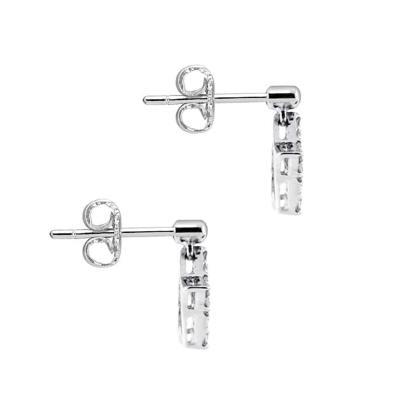 Auriya 14k White Gold 1/4ct TDW Diamond Star Stud Earrings