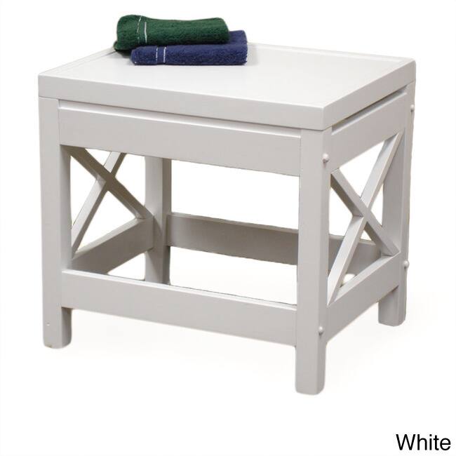 RiverRidge X-Frame Bathroom Stool