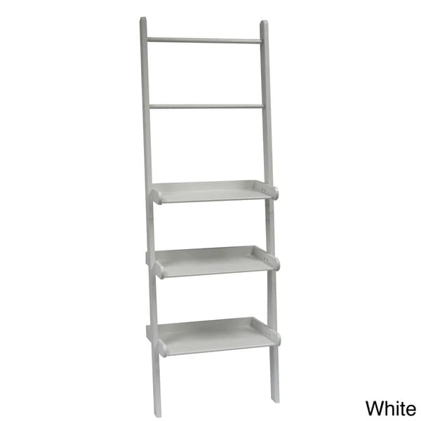 Ladder Shelf with Towel Bars Bathroom Shelving