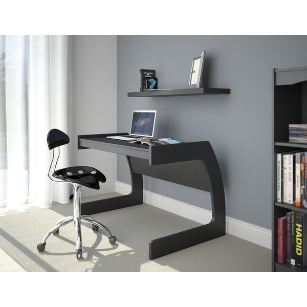 CorLiving LAB 305 Z Black Desk and Office Chair Set (Set of 2) CorLiving Desks