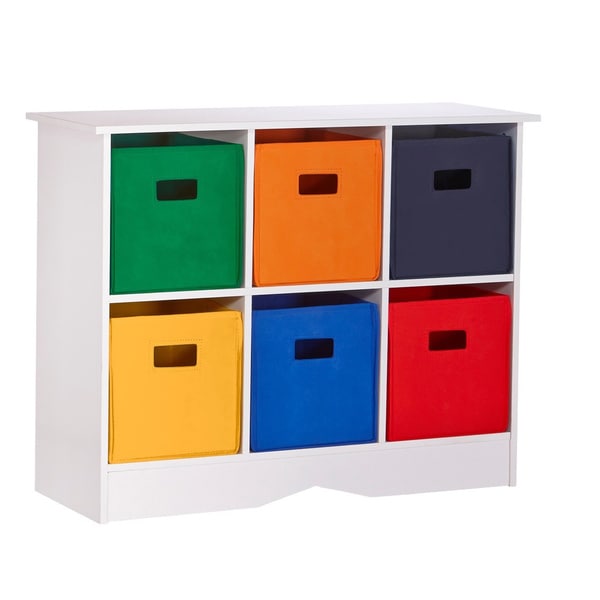 RiverRidge Kids Espresso Finish 6 bin Storage Cabinet