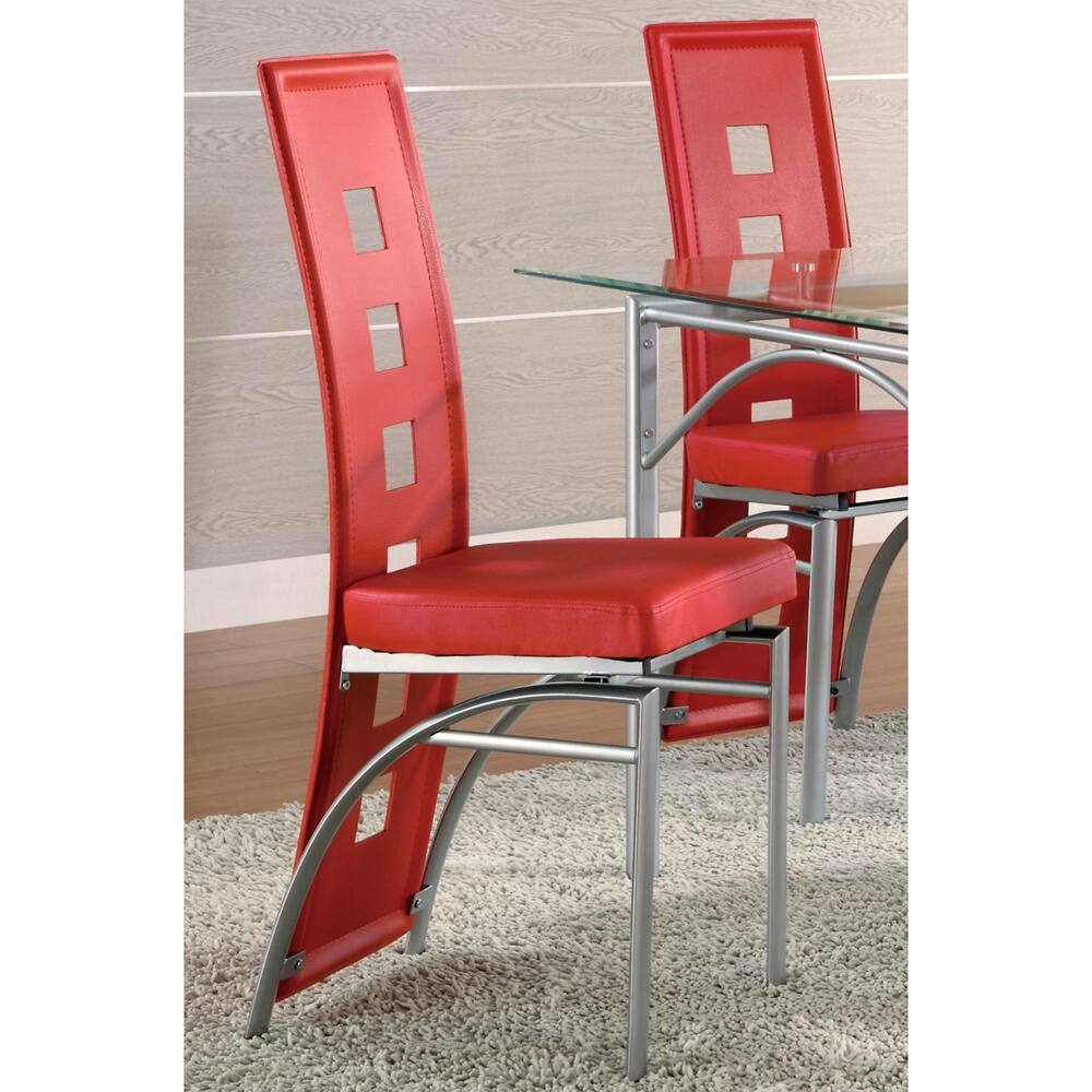 Dafny Chic Chrome Dining Chairs (Set of 2)