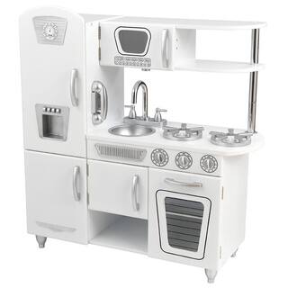 Toy Kitchen Play Food For Less Kidkraft White Wood Vintage Kitchen Set