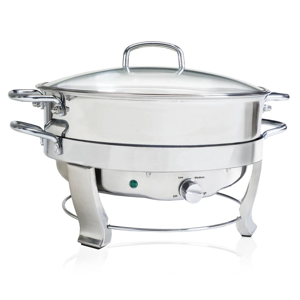5-quart Stainless Steel 12-inch Round Chafing Dish