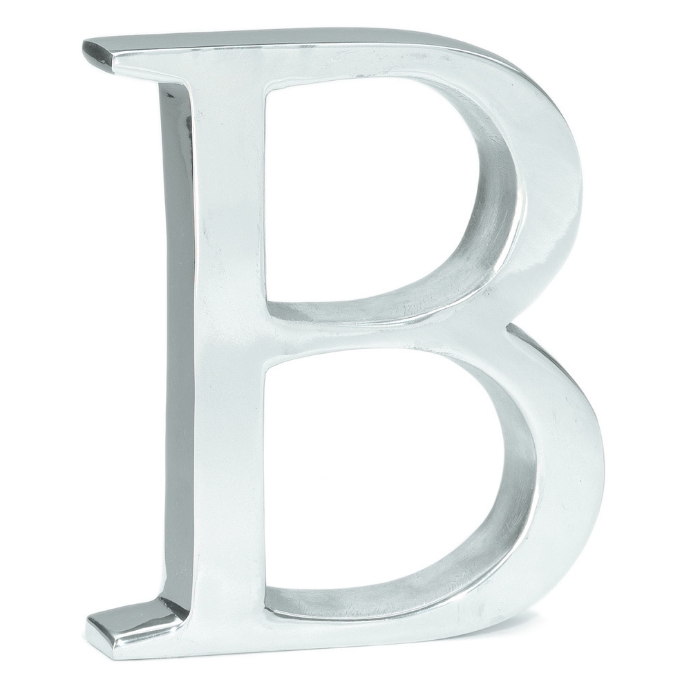 Porch & den Brentmoor Solid Aluminum 6-Inch Decorating Letter - Modern & Contemporary - Silver/Q