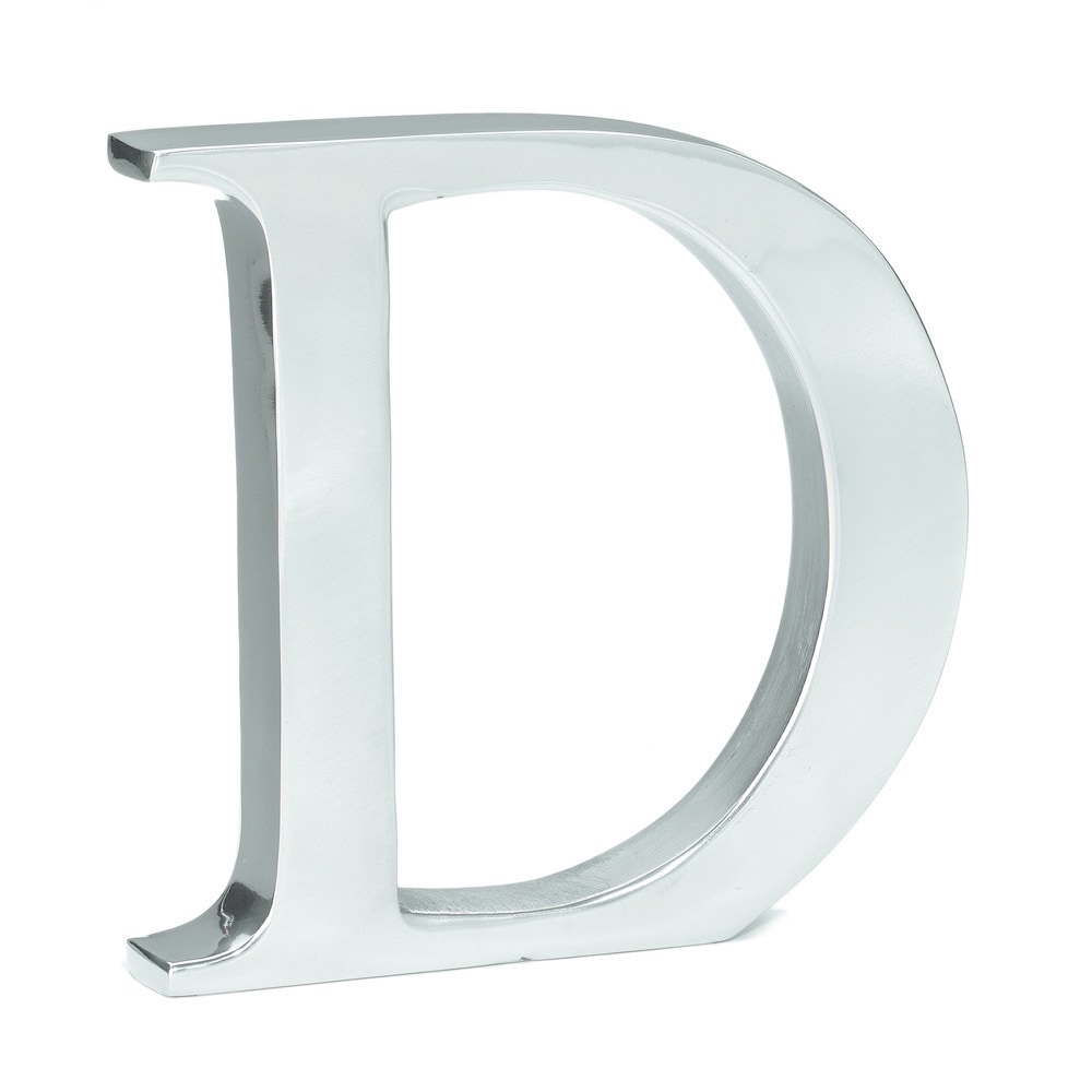 Porch & den Brentmoor Solid Aluminum 6-Inch Decorating Letter - Modern & Contemporary - Silver/Q