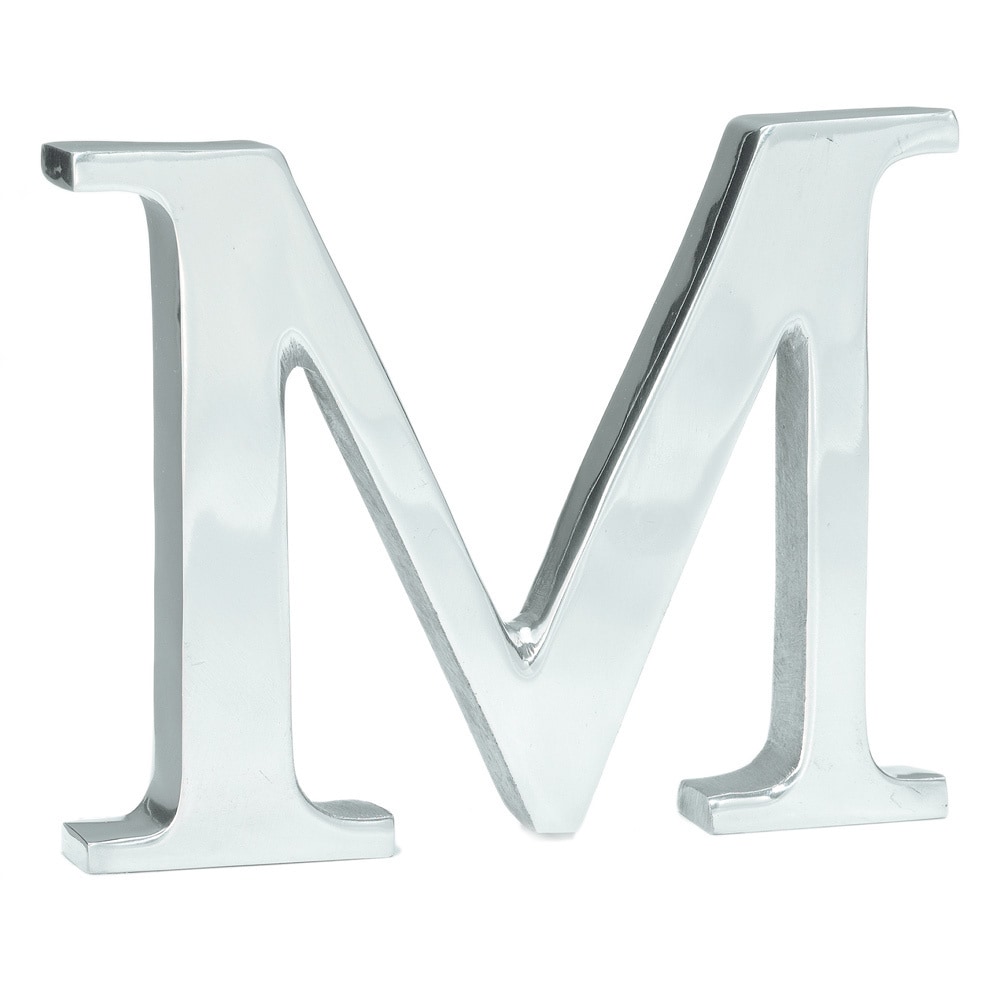 Porch & den Brentmoor Solid Aluminum 6-Inch Decorating Letter - Modern & Contemporary - Silver/Q