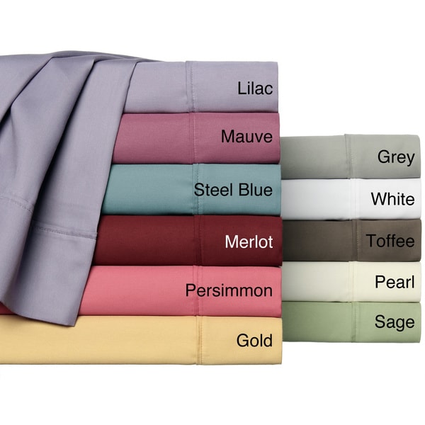 Shop Easy Care Collection 500 Thread Count Cotton Blend Solid Sheet Set ...