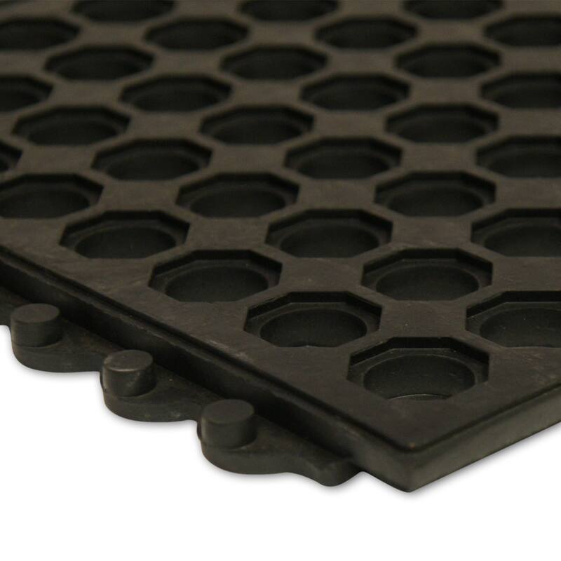 Rubber-Cal 'Dura-Chef Interlock' Anti-Fatigue Mats for Kitchen - 36" x 36"