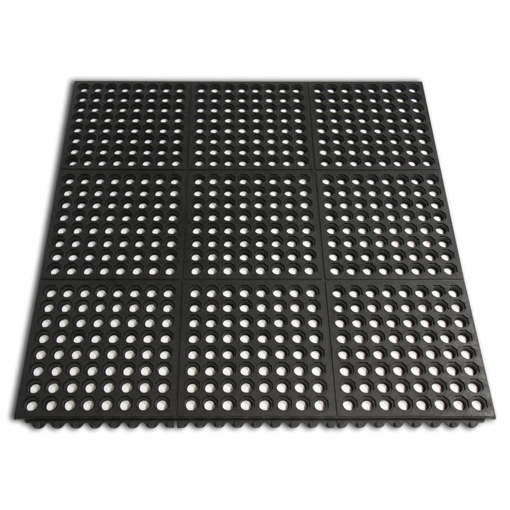 Rubber-Cal 'Dura-Chef Interlock' Anti-Fatigue Mats for Kitchen - 36" x 36"