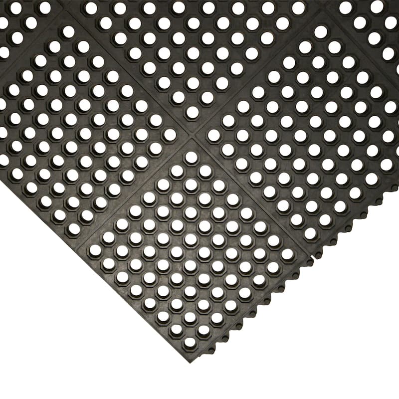 Rubber-Cal 'Dura-Chef Interlock' Anti-Fatigue Mats for Kitchen - 36" x 36"