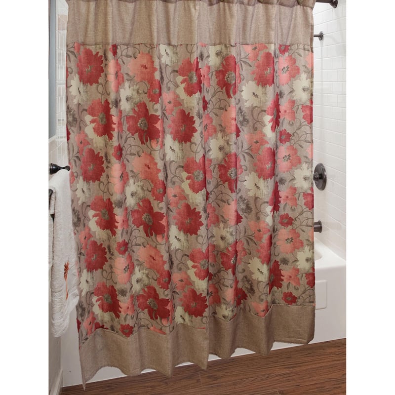 Sherry Kline Toulon Shower Curtain with Hook Set - Shower Curtain with Hooks