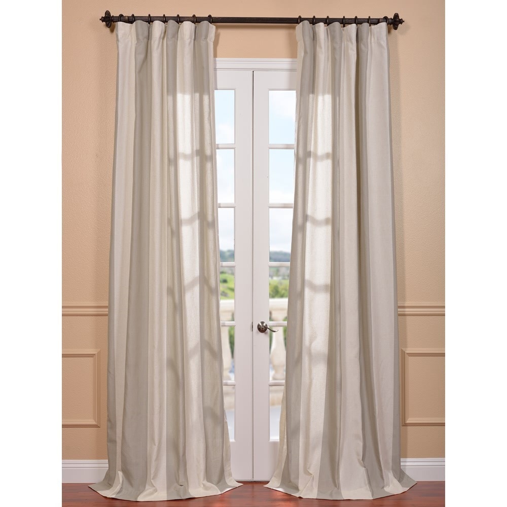 Del Mar Stone Linen Blend Curtain Panel