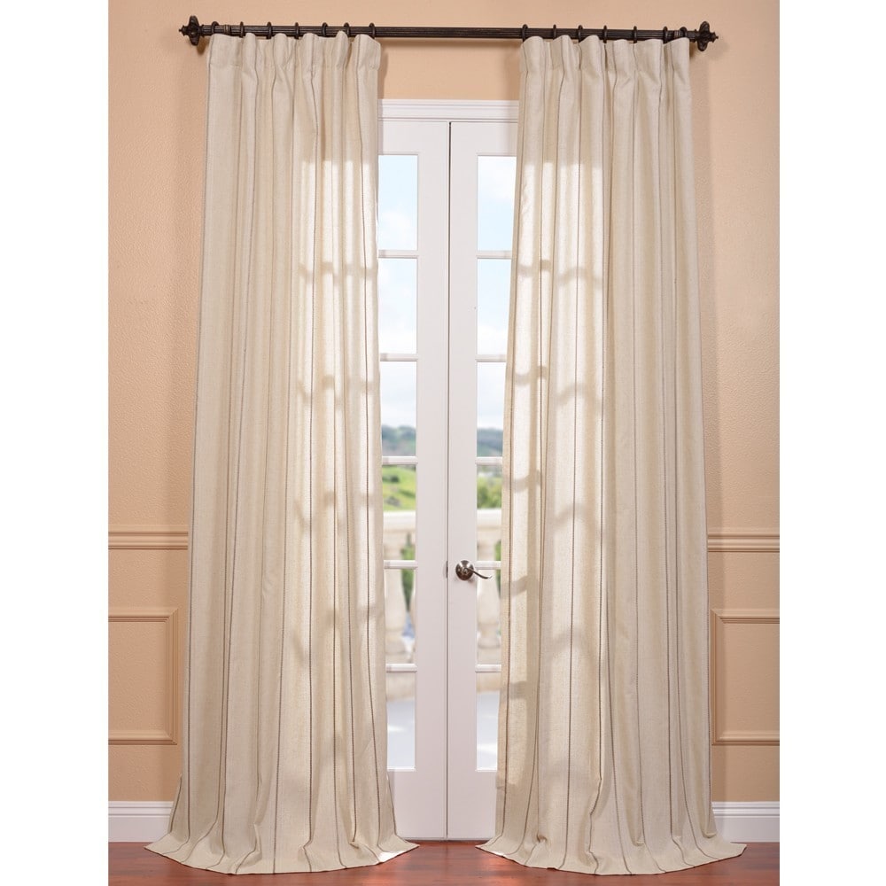 Trinidad Hemp Linen Blend Stripe Curtain Panel