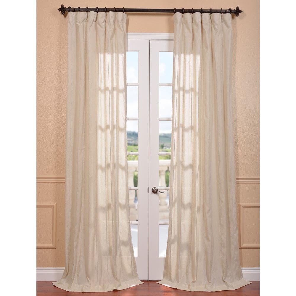 Trinidad Natural Linen Blend Stripe Curtain Panel