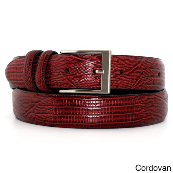 Marco LTD Men's Lizard Grain Leather Dress Belt Men's Belts