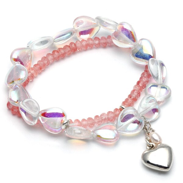 crystal heart bracelet