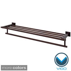 Vigo Allure 24 inch Square Design Hotel Style Rack and Towel Bar Vigo Bath Accessories