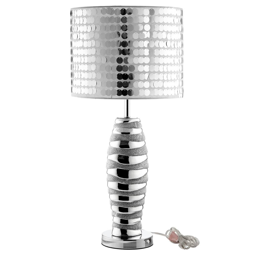 Silver Sparkle Modern Table Lamp