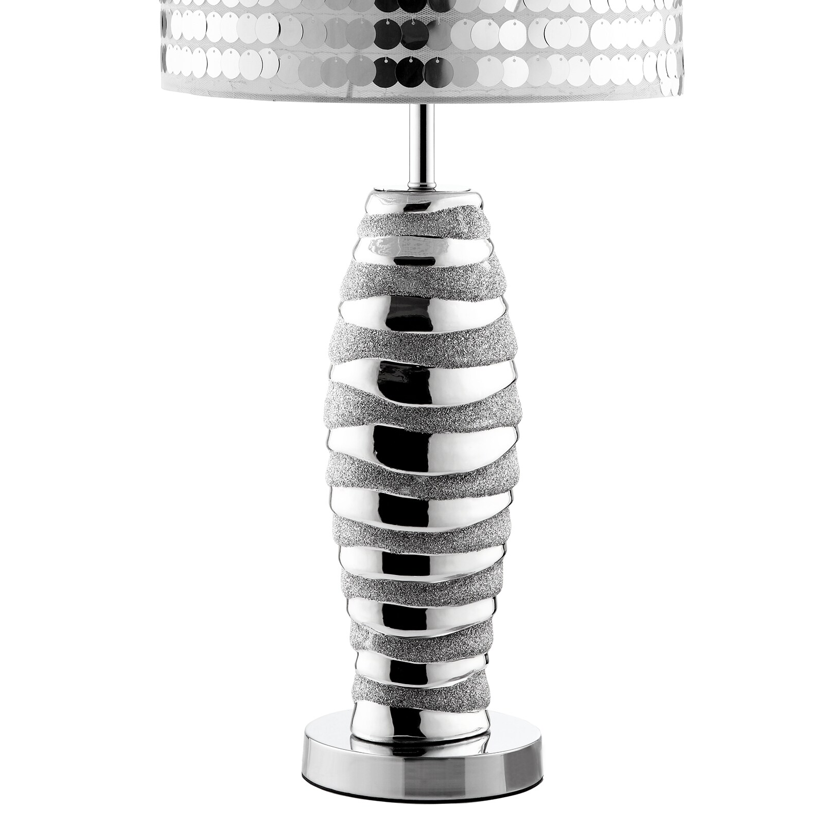 silver glitter table lamp