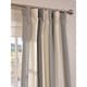 preview thumbnail 5 of 12, Exclusive Fabrics Del Mar Grey Linen Blend Stripe Curtain (1 Panel)
