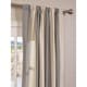 preview thumbnail 3 of 12, Exclusive Fabrics Del Mar Grey Linen Blend Stripe Curtain (1 Panel)